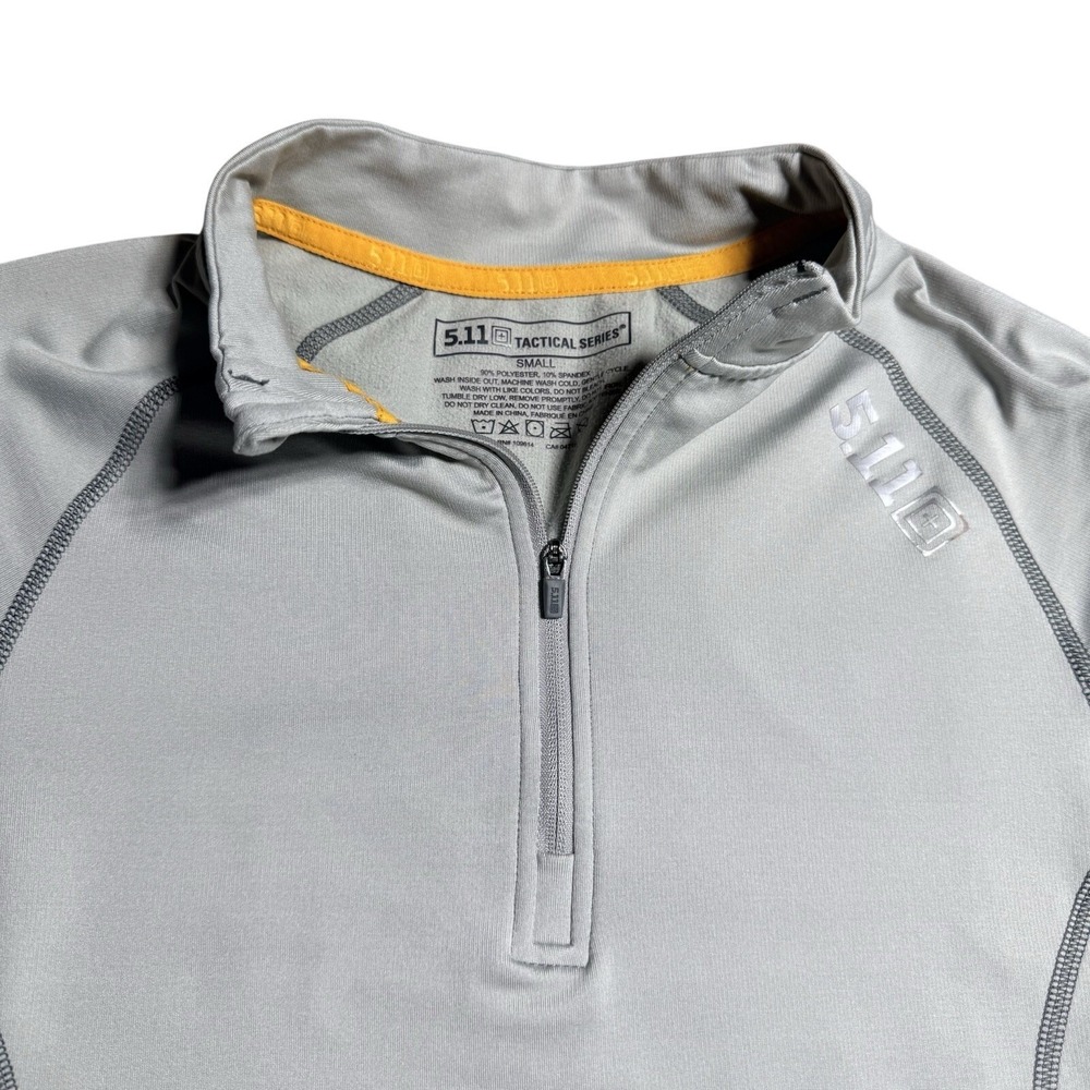 5.11 Tactical Series Mens Small Gray 1/4 Zip Pullover‎ Performance Shirt 40149